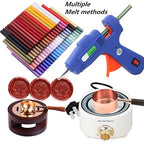 Copper Wax Seal Sticks, ONWINPOR 20pcs Glue Gun Wax Sealing Sticks for Wax Seal Stamp, Mini Bronze Gold Sealing Wax Sticks Suit for 0.28'' Glue Gun (Copper Gold)