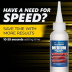 Starbond Medium Super Glue Pro Kit (2 oz) – Strong, Fast-Bonding CA Glue (Cyanoacrylate Adhesive) – with Clog-Resistant Cap, Microtips & Extra Nozzle for Quick Fixes, Woodworking, Hobby Models
