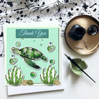 Summer Ocean Sea Turtle Clear Stamps for DIY Craft Turtle Clear Stamps for Card Making Decoration Marine Shell Starfish Animals Seahorse Transparent Silicone Seals Stamp Rubber Stamps Decor