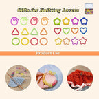 Metal Stitch Markers,Colorful Crochet Stitch Markers,Knitting Stitch Markers with Storage Case,Crochet Gift for Knitting Weaving Lovers (Heart)
