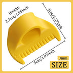 1 PCS 3mm Edge Lock Seam Guide, Mini Sewing Finger Ruler for Hand Sewing, DIY Sewing Kit Tool, Sewing Needle Gauge Measuring Guide, Yellow