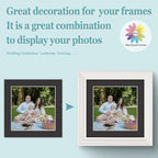 MBC Mat Board Center, 5 Pack 10x10 for 8x8 Black Picture Mats Frame Mattes, Bevel Cut, Acid Free, 4-ply Thickness
