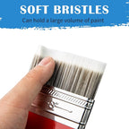 Falling in Art Flat Paddle Paint Brush with Long Handle, Large Scale Brush for Oil and Acrylic Paints, 4 Inch