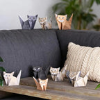 DIY Paper Cats - 50 Sheets DIY Origami Paper to Fold Cute Cat Figures, Fun Craft Activity for Adults & Kids, Desk Decoration & Gift for Cat Lovers