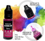 Pixiss Purple Alcohol Ink Set - 5 Shades of Highly Saturated Alcohol Ink for Epoxy Resin Supplies, Yupo Paper, Tumblers, Coasters - Resin Colorant for Epoxy Resin and Resin Art Supplies