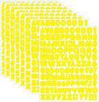 Starboling Letter Stickers, 1/2 inch Yellow Alphabet Stickers, Self-Adhesive Vinyl for Mailbox Numbers, Bulletin Boards & Home Decor