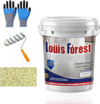 Louis Forest Epoxy Floor Paint, High-Gloss Marble Effect Coating, Epoxy Colored Sand Floor Paint, Wear-Resistant and Non-Slip for Indoor Outdoor (0.5KG-Lemon yellow)
