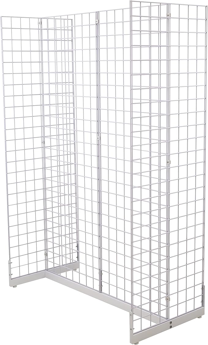 Gridwall Joining Clip Connectors for Grid Panels, Powder-Coated or Chrome Plated Steel (Quantity 10) (10, Chrome)