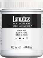 Liquitex Professional Heavy Body Acrylic Paint, 16-oz (473ml) Pot, Titanium White
