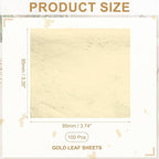 PATIKIL Gold Leaf Sheets for Art 3.7" x 3.4", 100 Pcs Gold Foil Sheet Metallic Leaf Papers for DIY Crafts Resin Furniture Nails Paintings Home Decoration, Champagne Silver