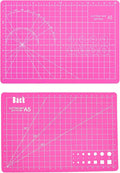 A5 Self-Healing Cutting Pads, Small Cutting Mat, Professional Double Sided Durable Cutting Mat, Great for Hop Scrapbooking, Quilting, Fabric, Sewing Craft Projects (Pink, A5)