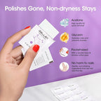 Gellen 100 Pack Gel Polish Remover and Nail Cleanser Pads, Acetone Nail Polish Remover Pads, Alcohol Wipes for Nails, Quick & Easy Removal, Individually Wrapped Travel Set for Perfect Nail Art