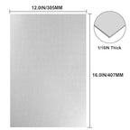 Galvanized Metal Sheet 12" x 16" x 1/16Inch Galvanized Steel Sheet Plates for Magnetic Mount Board Wall 16GA(1.50MM) Galvanized Steel Plate Panels Stock for Roof Flashing Fixing Repair, Crafts, DIY