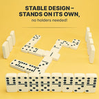 Mega Large 3" Dominoes Set for Adults and Kids – Dominoes Double 6 Classic Board Games – Double Six Domino Set with 28 Tiles and Gift Case, Juegos de Mesa (MEGA)