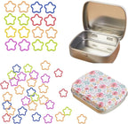 Hilsayum Star Shape Metal Stitch Markers Knitting,50Pcs Colorful Crochet Stitch Markers for Knitting Yarn and DIY Crafts