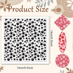 CHGCRAFT Cherry Polymer Clay Texture Sheets Flowers Bow Silicone Texture Stamp Clay Modeling Pattern Pad Texture Sheets for Polymer Clay Making Earrings Jewelry