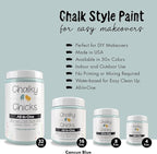 Chalky Chicks All-in-One Chalk Paint for Furniture or Cabinet - 8Fl Oz - Matte Finish Cancun Blue (Light Blue) for Metal, Wood Furniture Paint - No Sanding All-in-One for Home Decor & Crafts, USA Made