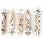Hashcart Wooden Indian Traditional Design Printing Stamps/Blocks for Printing Saree Border/Dresses/Craft Card Making/Scrapbook/Clay Pottery (Set of 5)