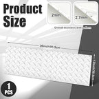 1pcs Diamond Plate Sheet Metal Heavy Duty Tread Aluminum Sheet Diamond Tread Plate for Wall Covering, Cargo Trailer, RV and More (12'' X 36'' X 0.08'',Silver)