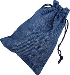 Palmhomee Pack of 25 Burlap Gift Bags with Drawstring Linen Jewelry Pouches Wedding Hessian Jute Bags for Birthday Jewelry and Treat Pouches Party Wedding Favors Gift(4x5.6 Inch, Navy Blue)