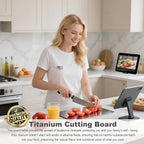 Titanium Cutting Board, Double Sided 2025 New Titanium Cutting Boards for Kitchen, Non Toxic Non Slip, Chopping Board, Dishwasher Safe, Easy to Clean (18''L x 12''W)