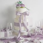HUIHUANG Dusty Purple Ribbon 2 inch Wide Double-Faced Pastel Lilac Satin Silk Ribbon for Flower Bouquet Wrap, Gift Wrapping,Wedding Decor, Home Decor, Crafts and Bows Making- 25 Yards/Roll