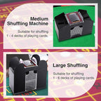 Automatic Card Shuffler 6 Deck Electric Heavy Duty Card Shuffler for Cards,USB/Battery Operated,Perfect for Poker, UNO,and Card Games
