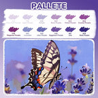 Guangna 12 Purple Dual Tip Acrylic Paint Markers, Brush Tip & Chisel Tip Acrylic Paint Pens for Rock, Wood, Glass, Paper, Coloring Book, Ceramic, Canvas, Water-Based Ink
