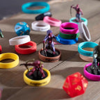 Flexible Condition Rings Status Effect Markers (120 Rings for Standard & Large)- 24 Different Conditions DND Flexible Design- Easy Affix Base Slides Under Figure- Compatible w Pathfinder & RPG Games