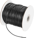 MECCANIXITY Waxed Cord 2mm Waxed Polyester Cord 98 Yard Wax String for Bracelet Making, Necklaces, Beading, Jewelry Making and DIY Crafts(Black)