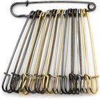 vrupin 16pcs Extra-Large 4inch Safety Pins for Crafting, Heavy Duty Blanket Pins Bulk Steel Fasteners for Blankets Crafts DIY Craftsmanship Skirts Kilts Brooch Making