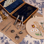 Vintage Embroidery Scissors Kit - Victorian Needlework Set with Thimble, Thread Cutter & Sewing Tools for Knitting, Quilting, Cross Stitch | Craft Gift