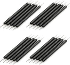 4 Set Embossing Stylus Double End Tracing Dotting Tool, 20 Pcs Ball Embossing Stylus Double End Tracing Dotting Tool for Pottery Clay Craft, Embossing Art (Black)
