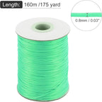 MECCANIXITY Waxed Cord 0.8mm Waxed Polyester Cord 175 Yard Wax String for Bracelet Making,Necklaces, Beading,Jewelry Making and DIY Crafts(Bright Green)