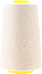 Mandala Crafts 4 Pack of Serger Threads Cones Spools - 40S/2 24000 Yards Polyester Ivory Threads for Sergers Machine and Overlock Quilting Sewing Machine