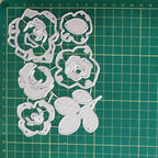 Cutting Dies Metal Stencils Scrapbooking Tools DIY Embossing Template for Paper Card Making Album Arts Crafts Supplies (Flower Set A-10.2x14.3cm)