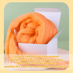 3.53oz Wool Roving Yarn, Wool Felting Supplies, Pure Wools, Chunky Yarn, Spinning Wool Roving for Needle Felting Wet Felting DIY Hand Spinning (Dark Orange)