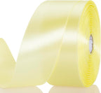 1 1/2 Inch Baby Maize Solid Satin Ribbon, 50 Yards Craft Fabric Ribbon for Gift Wrapping Floral Bouquets Wedding Party Decoration