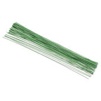 PATIKIL 18 Gauge 16" Floral Stem Wire, 100 Pcs Paper Wrapped Iron Artificial Flower Stem Accessories for DIY Bouquet Stem and Craft Decoration, Light Green