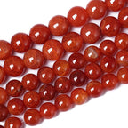 10mm 36pcs Natural Red Dragon Vein Agate Stone Beads for Jewelry Making Energy Healing Round Beads DIY Bracelet Necklace Accessories 15" (10mm, Red Dragon Vein Agate)