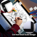 A4 LED Light Box for Tracing, elice Artist Drawing Lightbox Light Table Light Pad Light Copy Board, Up to 8000 Lux Super Bright Lightpad for Cricut Weeding Vinyl, Diamond Painting, Sketching (Black)