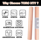 TORC Blush Glitter HTV Heat Transfer Vinyl 2 Rolls Iron on Vinyl for T Shirts Crafts 12 inch x 5 ft