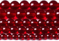 12mm Garnet Red Glass Crystal Beads Smooth Round Stone Beads with Energy Power for DIY Jewlery Bracelets Making 32pcs 1 Strands 15"