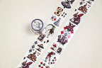 Alice’s Dark Fairies Transparent Washi Tape 4x5 cm – Decorative Scrapbooking Craft Adhesive Roll with Gothic Fairy Art, Fantasy Illustration Design for Journals, Planners, Cards & DIY Projects