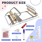 INDIVSHOW Adjustable Bead Loom,Seed Bead Loom Kit Includes Thread,Beading Needles, 8000 Grains Czech Beads,Calipers, Thimble,Yarn Scissors for Adults Kit,Bracelet Making Kit