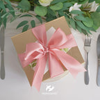 HUIHUANG Blush Pink Ribbon 2 inch Double Face Blush Satin Ribbon Wedding Ribbon for Flower Bouquet, Dress Chair Sashes, Invitations Card, Gift Wrapping, Bows, Crafts, Holiday Decor -25 Yards/Roll