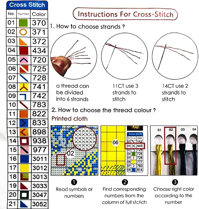 Joyhoor Stamped Cross Stitch Kits for Beginners, Needlepoint Kits for Adults, 11CT Counted Embroidery Kits-Drinking Tea by Seaside 18x18 inchs