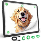 Zocelight Rechargeable A3 Light Box for tracing,Diamond Art Light Board with 4 Magnets,Wireless Light Pad for Diamond Painting,Ultra Bright Light Table for Drawing, Sketching,Animation(Black)