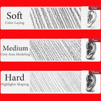 Heshengping Professional Charcoal Pencils Drawing Set Sketching Kit -6 Pieces Soft, Medium Hard Charcoal Pencils for Drawing Sketching Shading Artist Pencils for Beginners Artists