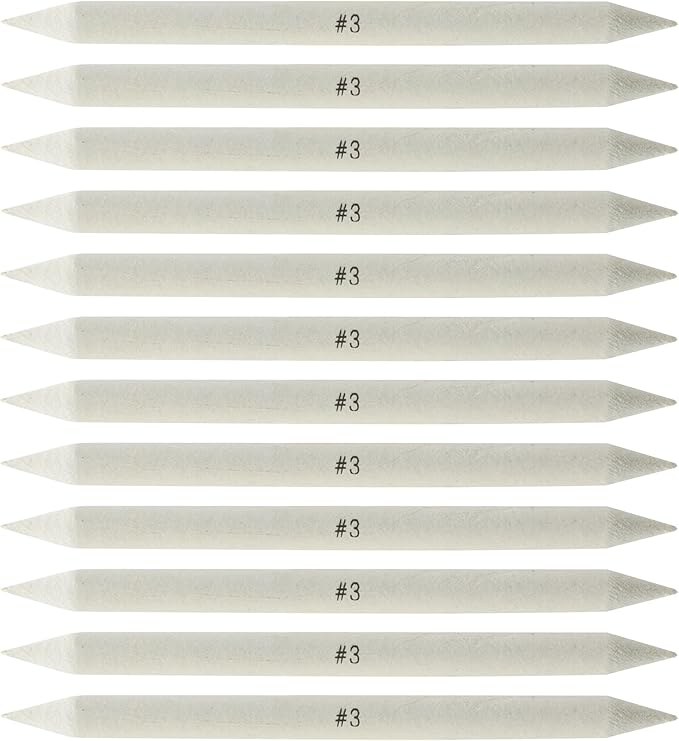 Creative Mark Art Set: Charcoal Pencils Solid Double-Ended Blending Stumps for Adults [Size # 3-12 Count], Perfect for Drawing, Pastels, and Art Design